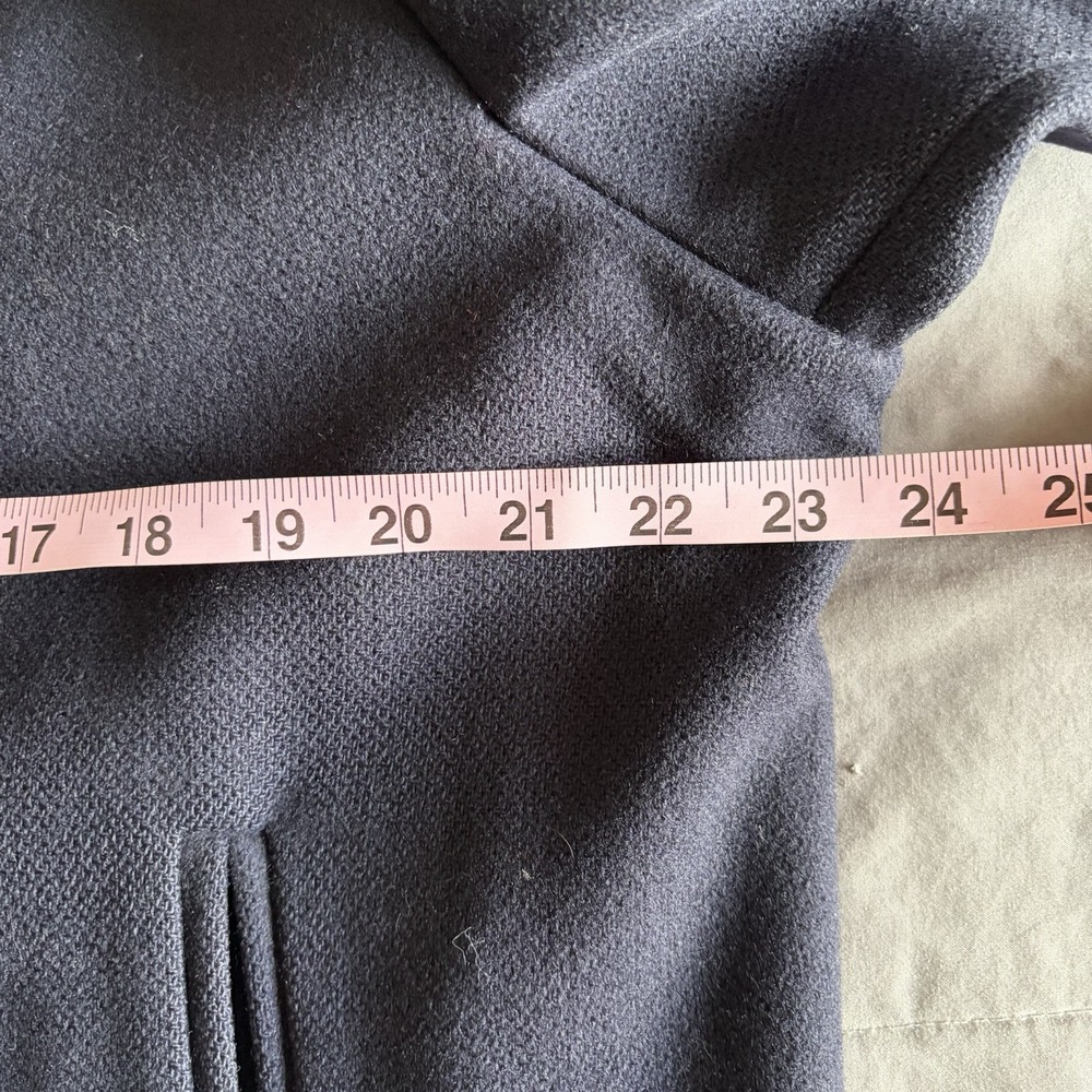 VTG Lands End Womens Size 16 100% Pure Wool Navy Peacoat Nautical USA Preppy - Picture 7 of 13
